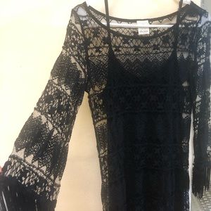 Ella Moss Fringed Sleeve Dress